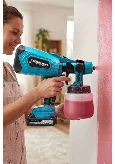 Stahlkraft STH 5310 21V Profesyonel Elektrikli Akülü Sprey Boya ve Zirai İlaçlama Tabancası