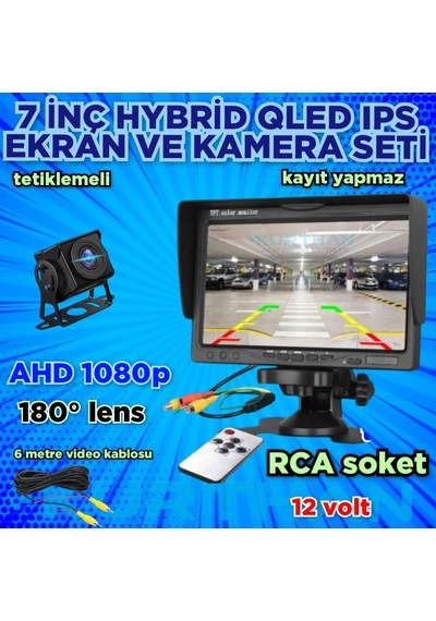 7'' Qled Ips Ekran Ve 1 Ad. Ahd 1080p 180 Derece Geniş Açı Kamera