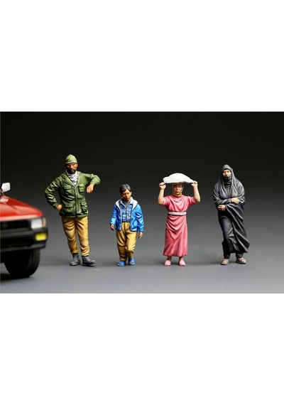 Meng Hs-001 1/35 Ölçek, Ortadoğulu İnsanlar, 4 Adet, Plastik Figür Model Kiti-48700