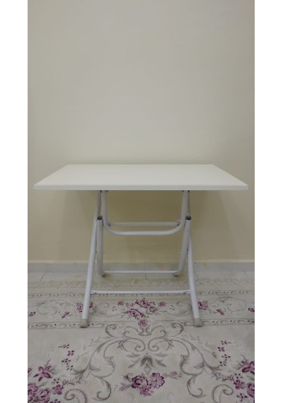 Netbazaars 60X90 Cm Şık Katlanır Masa - Sağlam Malzeme - Hızlı Gönderim Beyaz
