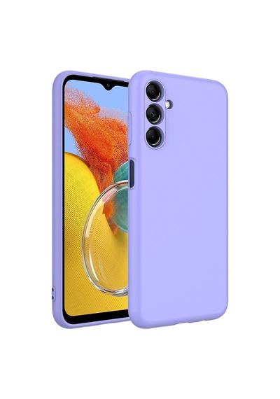 Forzacase Samsung Galaxy M14 Uyumlu Liquid Serisi İçi Kadife Lansman Silikon Kılıf Lila