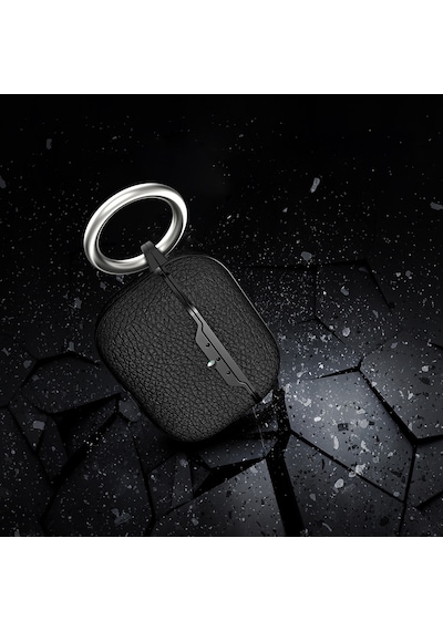 Apple Uyumlu AirPods Pro 3 Kılıf Deri Tarzı Silikon Case 03 Lacivert