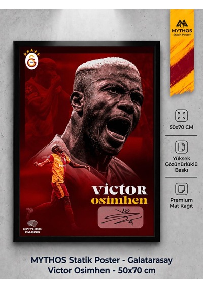 Mythos Statik Poster Galatarasay Victor Osimhen 50x70 Cm