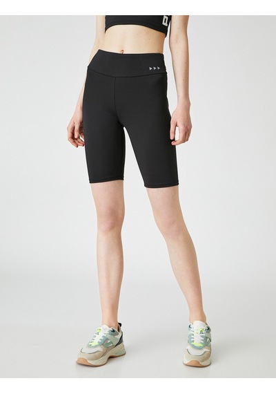 Koton Spor Biker Tayt Siyah 2yak42004nk
