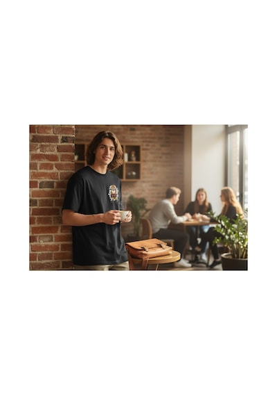 Urbantrendstore Unisex Casual İçin Sade Basic Yazlık Siyah Tshirt Oversize Fit Rahat Geniş Salaş T-shirt Günlük Tişört