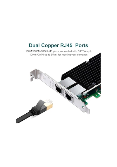 Dell 540-BBHD Intel X540-T2 2 Port 10GbE Nic Network Kartı