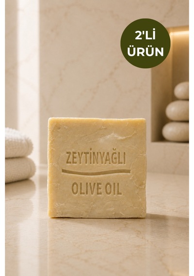 2'li Doğal Zeytinyağı Sabunu 120-140 Gr El Yapımı Bitkisel Nemlendirici Yüz, Vücut Ve Saç Sabunu - 901030323 Diğer