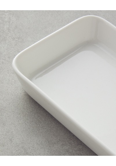 Bianca Seramik Set Fırın Kabı 34x20 Cm Beyaz Beyaz