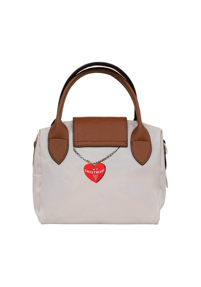 Dogo Kadın Vegan Krem Medium El Çantası - Teddy Bear Tasarım Multicolor
