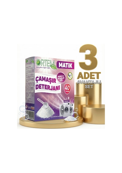 Ortem Çamaşır Toz Deterjan 3x2 Kg