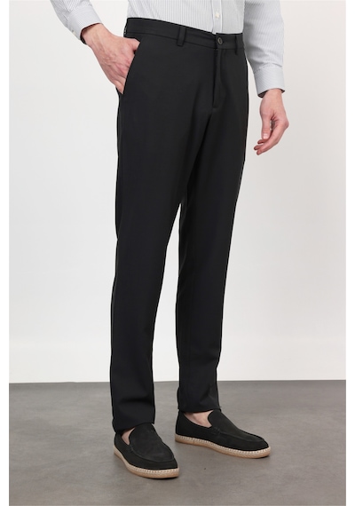 İmza Siyah Yan Cep Comfort Fit Esnek Chino Pantolon 1003260171