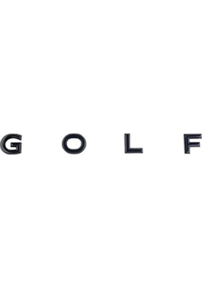 Golf Yazısı Bagaj Arması Bagaj Yazısı Gri Siyah