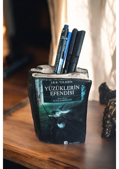 Yüzüklerin Efendisi Yüzük Kardeşliği Kitabı Şeklinde Kalemlik