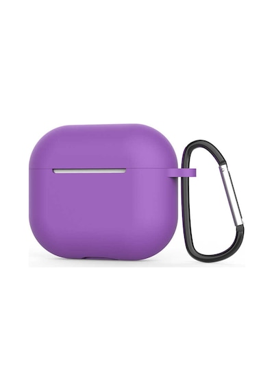 Apple Uyumlu AirPods 3. Nesil Zore Standart Silikon Kılıf-Mor Mor