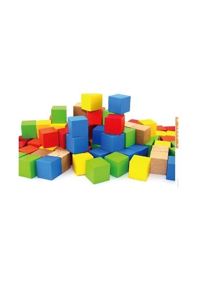 Hobi Eğitim Dünyası Mubishop Birim Küpler 100 Adet Küp Domino +