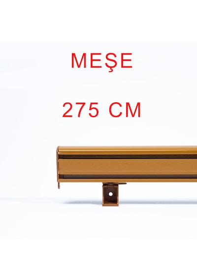 Meşe Dekoratif Perde Alüminyum Dekoratif Ray Kornişi 275 Cm