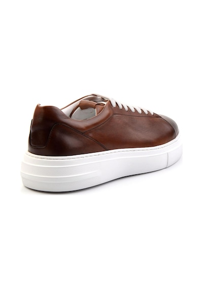 Taba Hakiki Deri Erkek Sneaker E01083016803 Taba