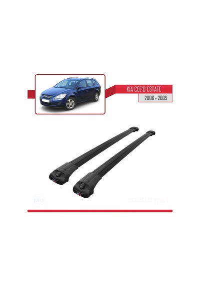Kia Ceed Sportswagon 2006-2009 Arası İle Uyumlu Ace-1 Ara Atkı Tavan Barı Siyah