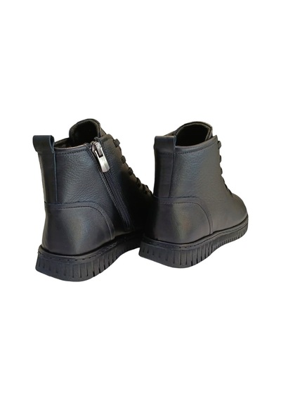 Voog 23662 Kadın Deri Casual Comfort Bot Siyah