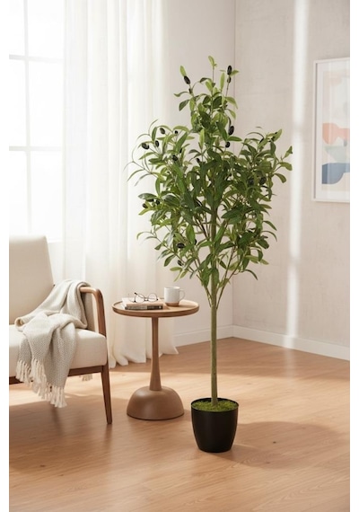 Yapay Zeytin Ağacı 110cm Doğal Görünümlü Yapay Ağaç Yeşil