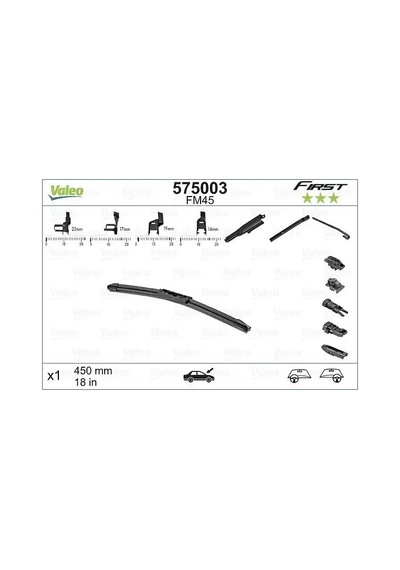 Valeo 575003 Silecek Supurgesi Tek 1332162 1713250 1714323