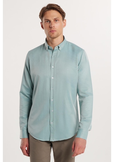 Tudors Erkek Slim Fit Dar Kesim Pamuklu Kolay Ütü Yeşil Düğmeli Yaka Gömlek-31589 Yeşil Tudors Erkek Slim Fit Dar Kesim Pamuklu Kolay Ütü Yeşil Düğmeli Yaka Gömlek-31589 Yeşil