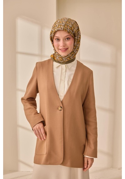 Silk Home Aura Eşarp 140006-18 Haki, Yanık Sarı, Vizon