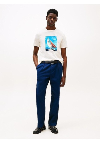 Erkek Hılfıger Color Photo Prınt Tee T-shirt Sarı