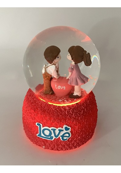 Love Sevgililer Işıklı Ve Müzikli Kar Küresi