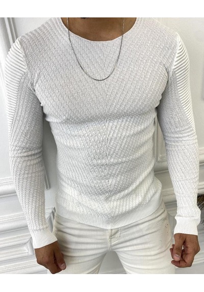 Elku Moda Elkumoda Kazak Slim Fit Triko Dar Kesim Kazak-1887