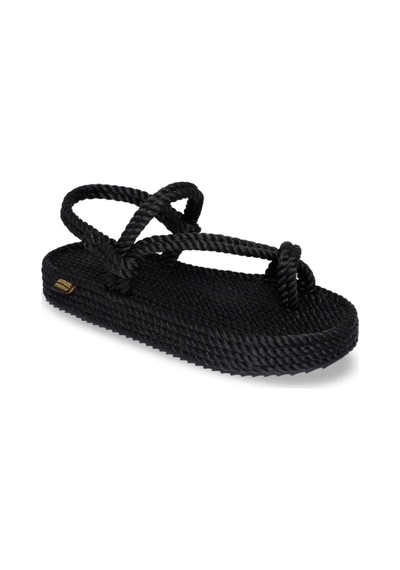 Nomadic Republic Hawaii Platform Kadın Halat Sandalet HAW.0020.P-R1534 Siyah