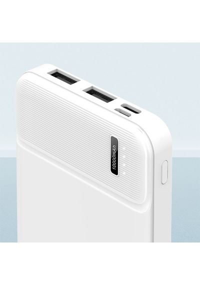Recci Rpb-n16c Ultra İnce Hızlı Şarj Özellikli Led Işık Göstergeli Wireless Powerbank 10000mah Beyaz Beyaz