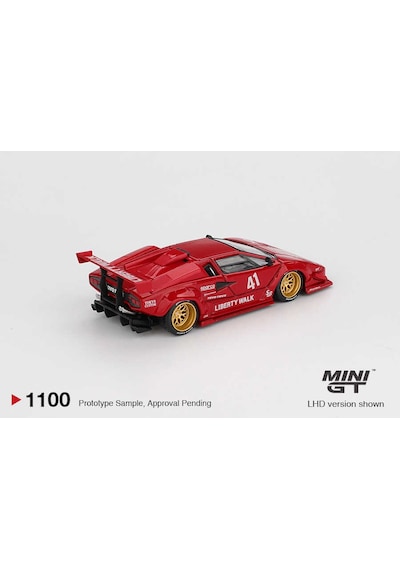 Mini Gt 1100 1/64 Lamborghini Countach Lb-works Red