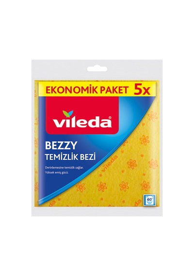 2 Adet Vileda Bezzy Temizlik Bezi 5'li Çok Renkli