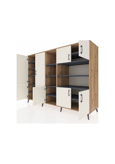 Kronos Dolap 14 Raflı 9 Kapaklı 220x59x163 Çam-aytaşı/antrasit Aytası/antrasıt - Atlas Çam Kronos Dolap 14 Raflı 9 Kapaklı 220x59x163 Çam-aytaşı/antrasit Aytası/antrasıt - Atlas Çam