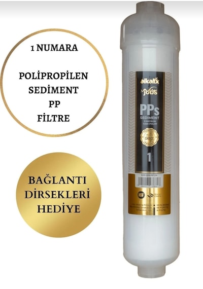 Alkalix 5'li Su Arıtma Filtre Seti Universal - Tüm Tezgah Altı Cihazlarla Uyumlu - Bağlantı Dirsekleri  Membran Dahil -