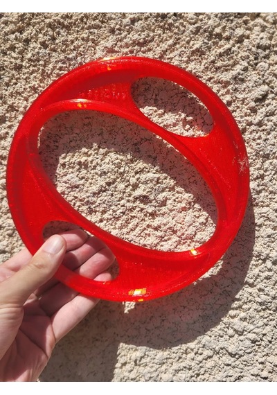 3d Baskı Tpu Köpek Frizbi Esnek Halka Köpek Oyuncağı 20 Cm Fırlatma Ve Yakalama Oyuncağı Kırmızı