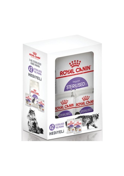 Royal Canin Sterilised Kısırlaştırılmış Yetişkin Kedi Maması 2kg + 2 Adet Yaş Mama Hediyeli