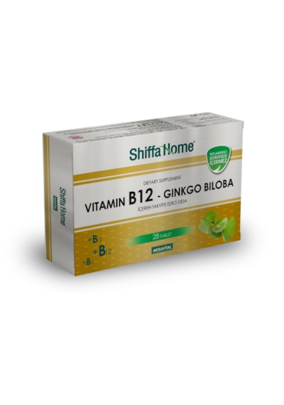 Shiffa Home Vitamin B12 Ginkgo Biloba 28 Tablet Takviye Edici Gıda