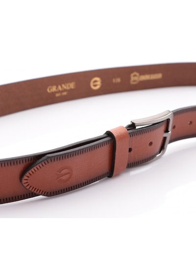 Grande N-040-126 Erkek Deri Kemer Camel
