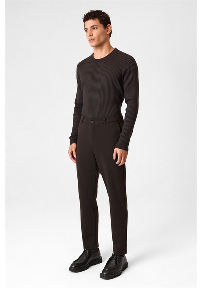 Back And Bond Regular Fit Diagonel Kahve Jogger Pantolon Çok Renkli