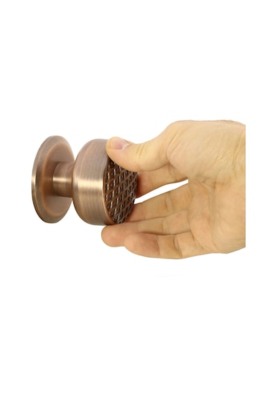 Badem10 Kestila Kapı Tokmağı Topuzu Kolu Metal Tokmak Antik Bakır