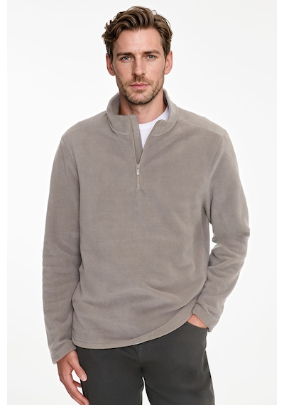 Ac&Co / Altınyıldız Classics Erkek Vızon Anti-pilling Tüylenme Yapmayan Standart Fit Dik Yaka Polar Sweatshirt Vizon