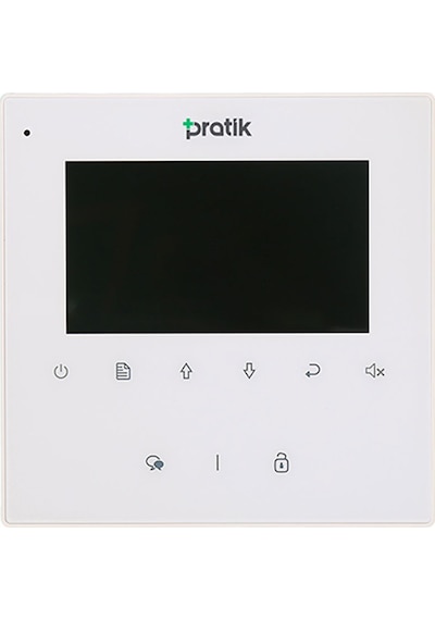 Pratik 2k-430 Daire İçi Monitör 4.3 Inch Dokunmatik Buton Beyaz