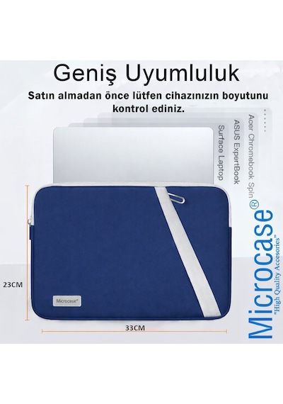 Lenovo Idea Tab 11'' İle Uyumlu Sleeve Tipi 10-11'' Tablet Çantası Lacivert Al5538 Laptop Çantası