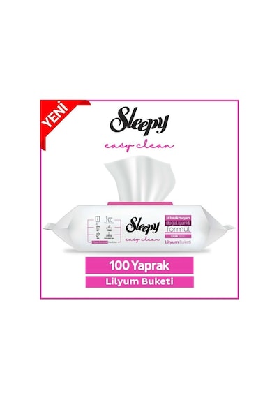 Sleepy Easy Clean Lilyum Buketi Yüzey Temizlik Havlusu&mendili 100 Yaprak Diğer