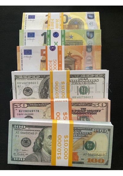 Aykar 6 Deste Geçersiz 50-100-200 Euro 50-100-100 Dolar Dizi Film Vi...