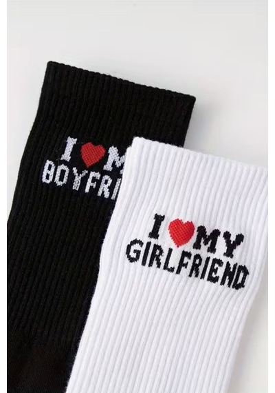 Hitit Socks Unisex 4 Çift Sevgili Çorabı Hediyelik Günlük Kul... Çok Renkli