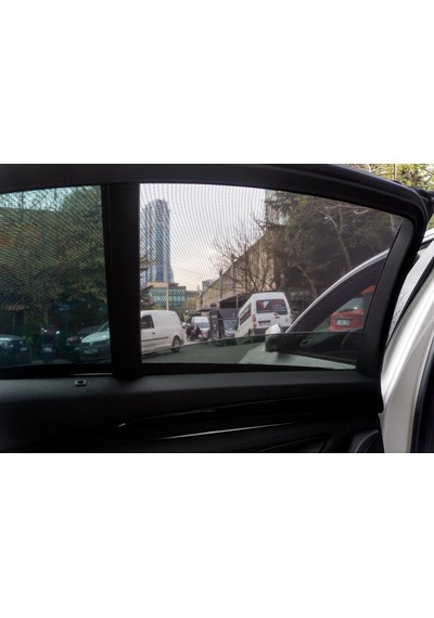 Geçme Yan Cam File Perde Universal 1 Adet Siyah