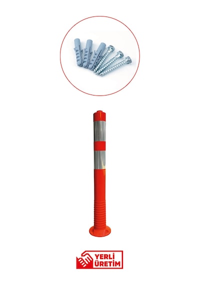 12249 Ub R Tpu Şerit Ayırıcı Esnek Delinatör Soketli 100 Cm X 100 Mm
